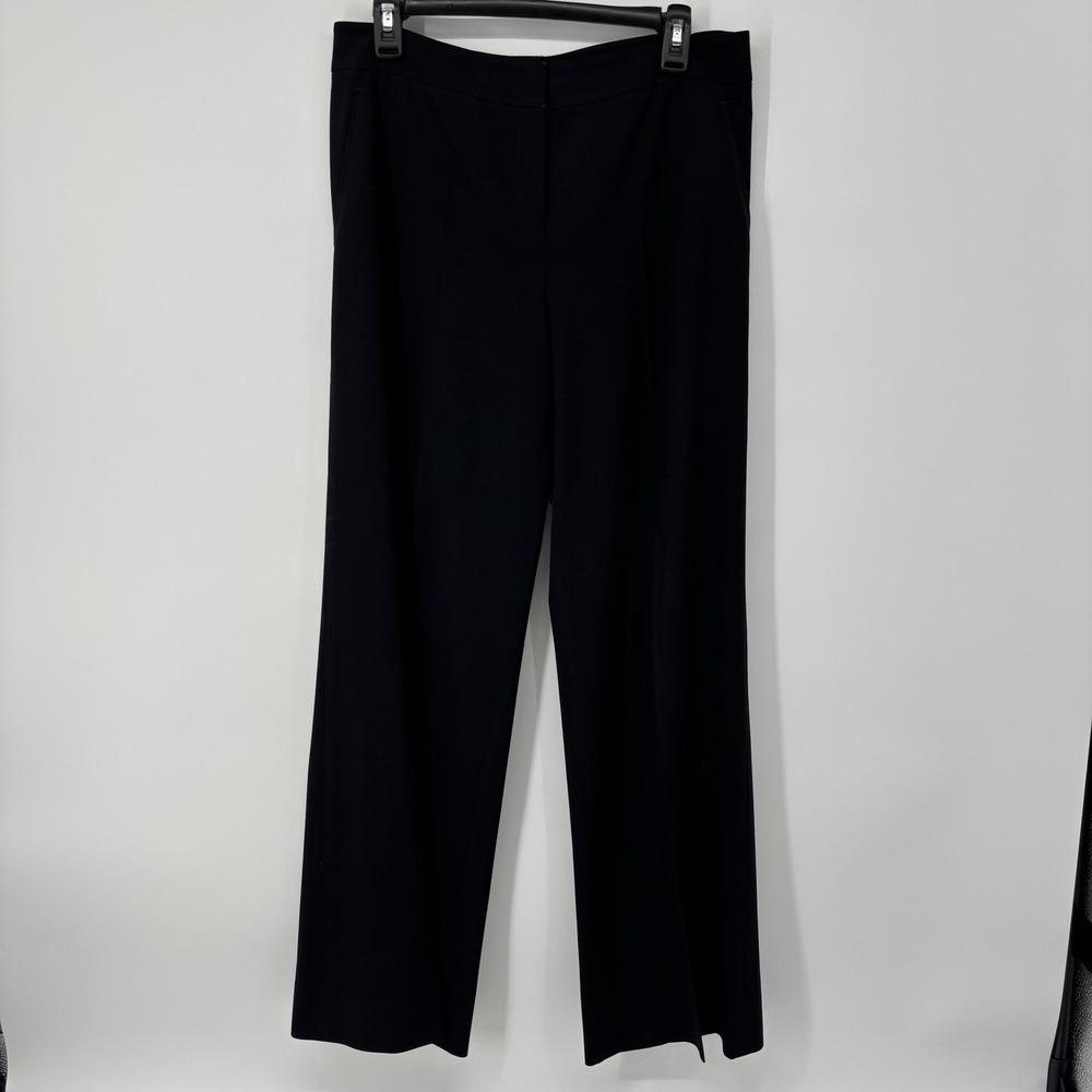 Lafayette 148 Womens Dress Pants Size 8 Black 96% Wool 31" Inseam Straight Leg‎